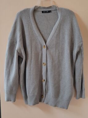 Efan Gray Knit Cardigan